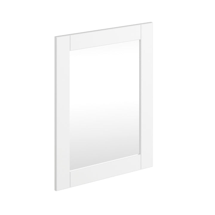Bologna Elegante Massivholz Kiefer Spiegel 70x60 | Farbe weiß