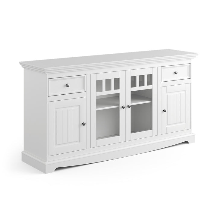Bologna Elegant Solid Wood Pine Chest of Drawers 4D | color white