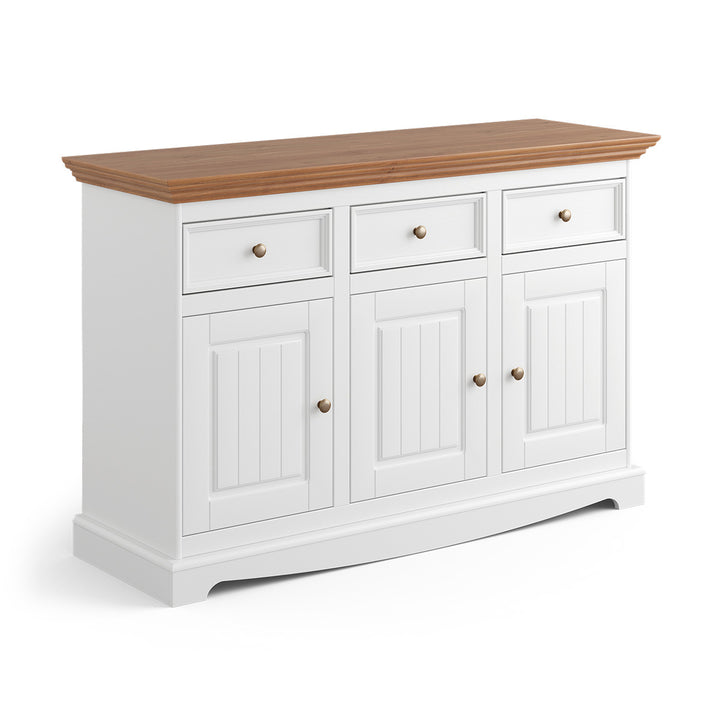 Bologna Elegant solid wood pine chest of drawers 3.3 | Color white - oak