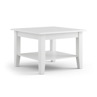 kiefer_massivholz_Bologna Elegante Massivholz Kiefer kleiner Couchtisch, Farbe Weiß