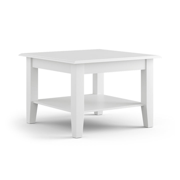Bologna Elegant Solid Wood Pine Small Coffee Table | Color white - oak