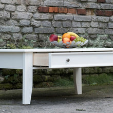 Bologna Elegant Solid Wood Pine Coffee Table | color white