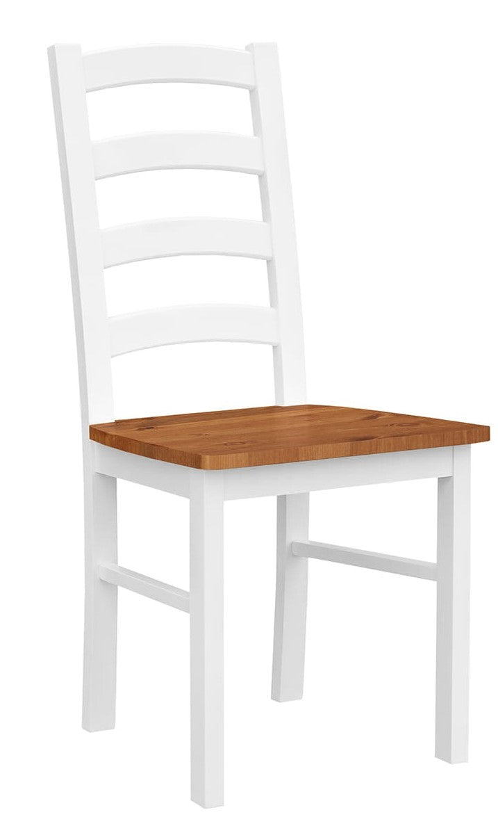 Bologna Elegant Solid Wood Chair 01 | Color white - oak