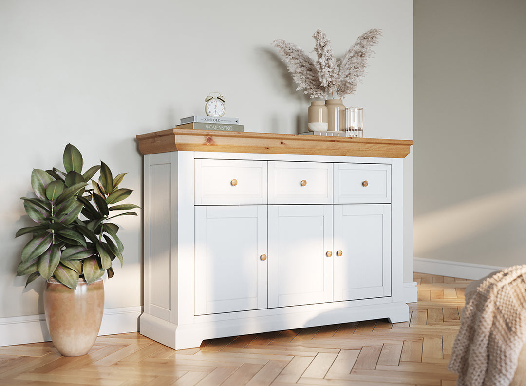 Milano Elite solid wood pine chest of drawers 3.3 | Color white/pine