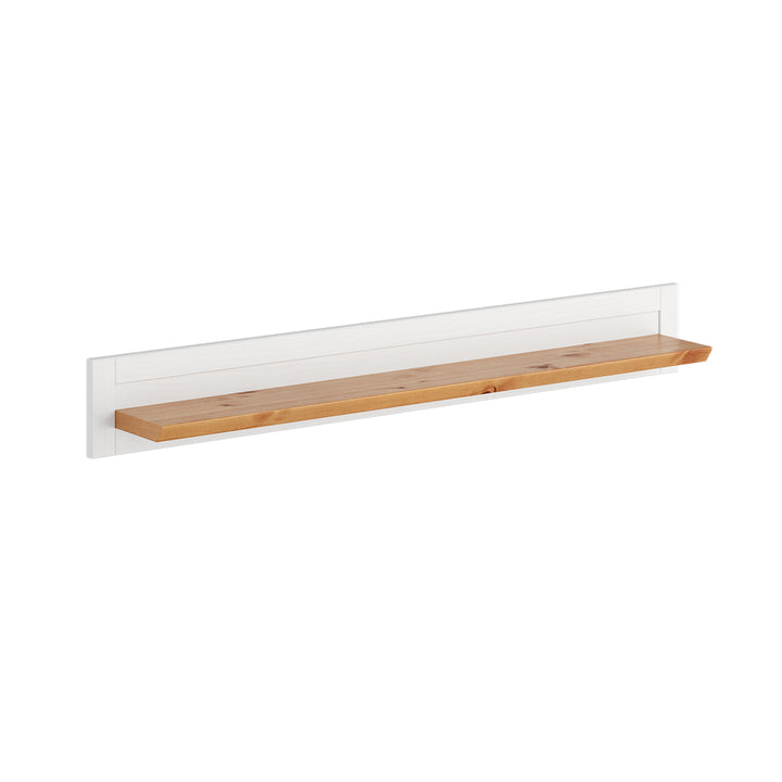 Milano Elite Solid Wood Pine Wooden Shelf | Color white/pine