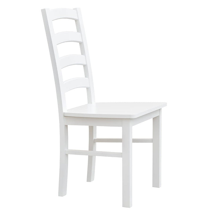 Bologna Elegante Massivholz Stuhl 01 | Farbe weiß