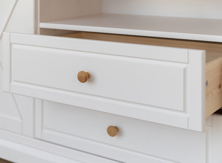 Milano Elite solid wood pine lowboard chest of drawers 2.2 | Color white/pine
