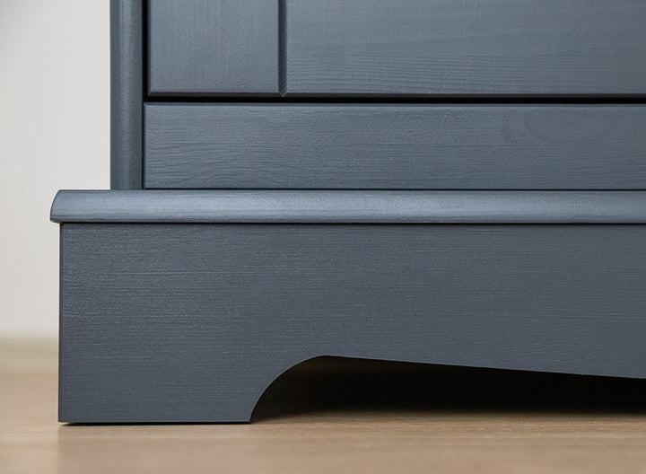 Bologna Elegant solid wood pine display cabinet 1 door | Color graphite - oak