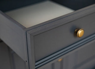 Massivholz Kommode Graphit Eiche