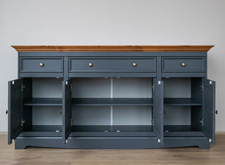 Massivholz Kommode Graphit Eiche