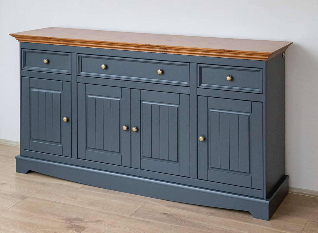 Bologna Elegant solid wood pine chest of drawers 4.3 | Color graphite - oak