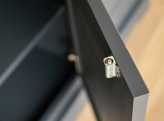 Massivholz Kommode Graphit Eiche