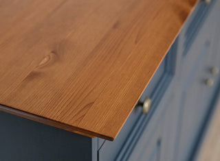 Massivholz Kommode Graphit Eiche
