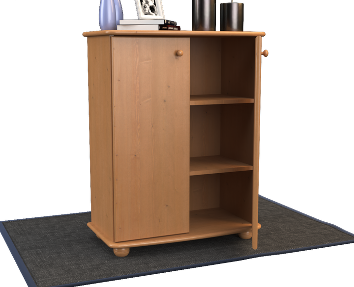 Anika Kommode 110er | Sideboard | Anrichte | 2-Türig mit Regalfächer | 100% Bio Kiefer Massivholz