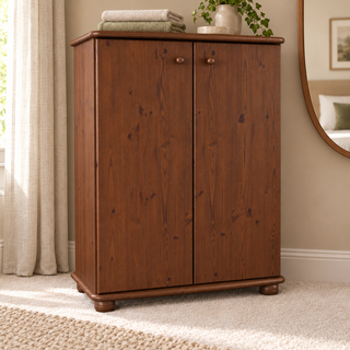 Anika Kommode Sideboard Bio Kiefer | 2-türig mit Kleiderstange | Nachhaltige Möbel in Kolonial im Wohnraum