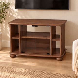 Anika TV-Schrank 55er aus 100% Bio Kiefer Massivholz in Kolonial im Wohnraum