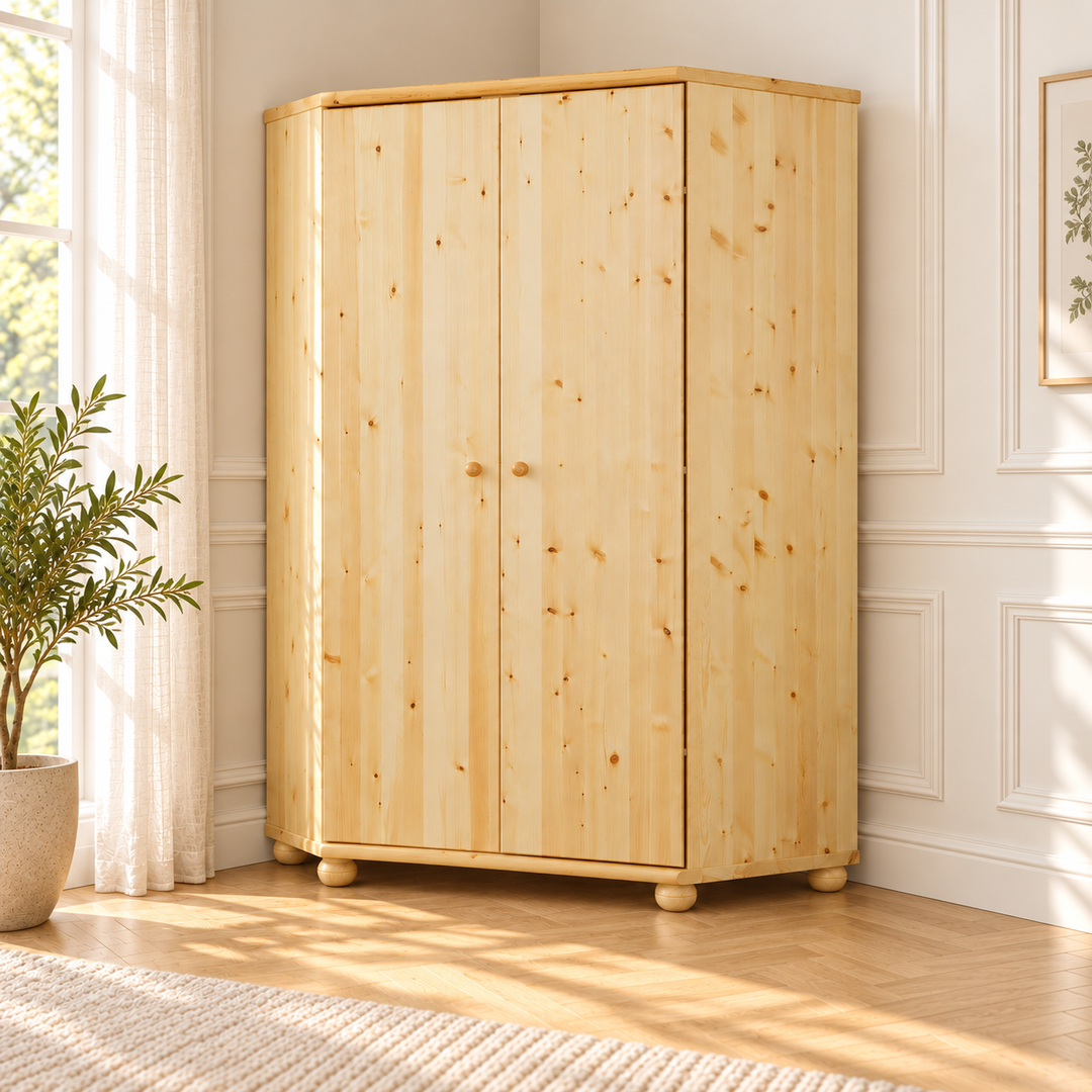 kiefer_massivholz_Claudia Eckschrank Kiefer Massivholz – Natur, Wohnbeispiel
