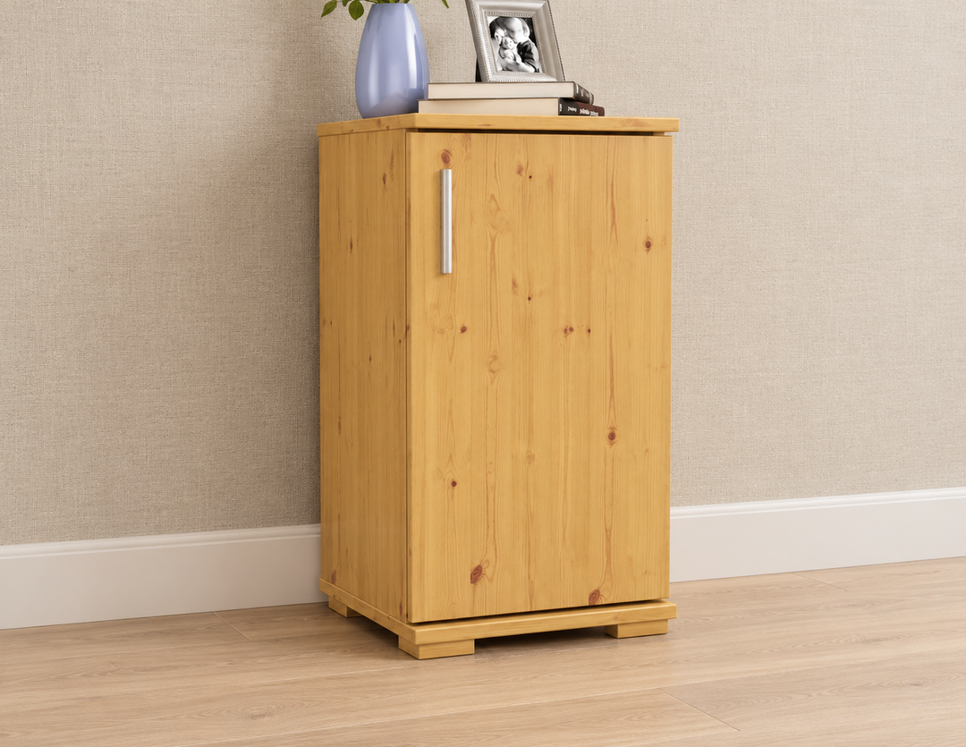 kiefer_massivholz_Nobis Kommode Kiefer Massivholz, Sideboard Anrichte, 1-Türig, 74cm hoch – Gesamtansicht