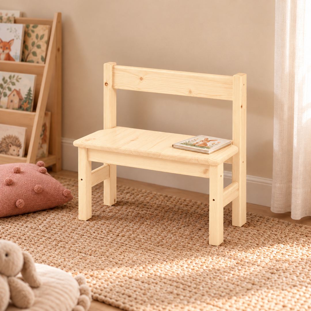 kiefer_massivholz_Leo kinderbank – unbehandelt