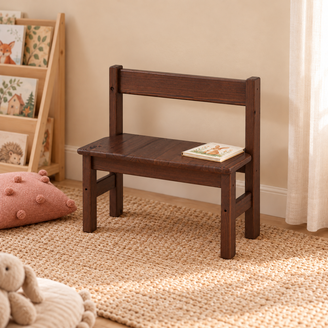 kiefer_massivholz_Leo kinderbank – wenge