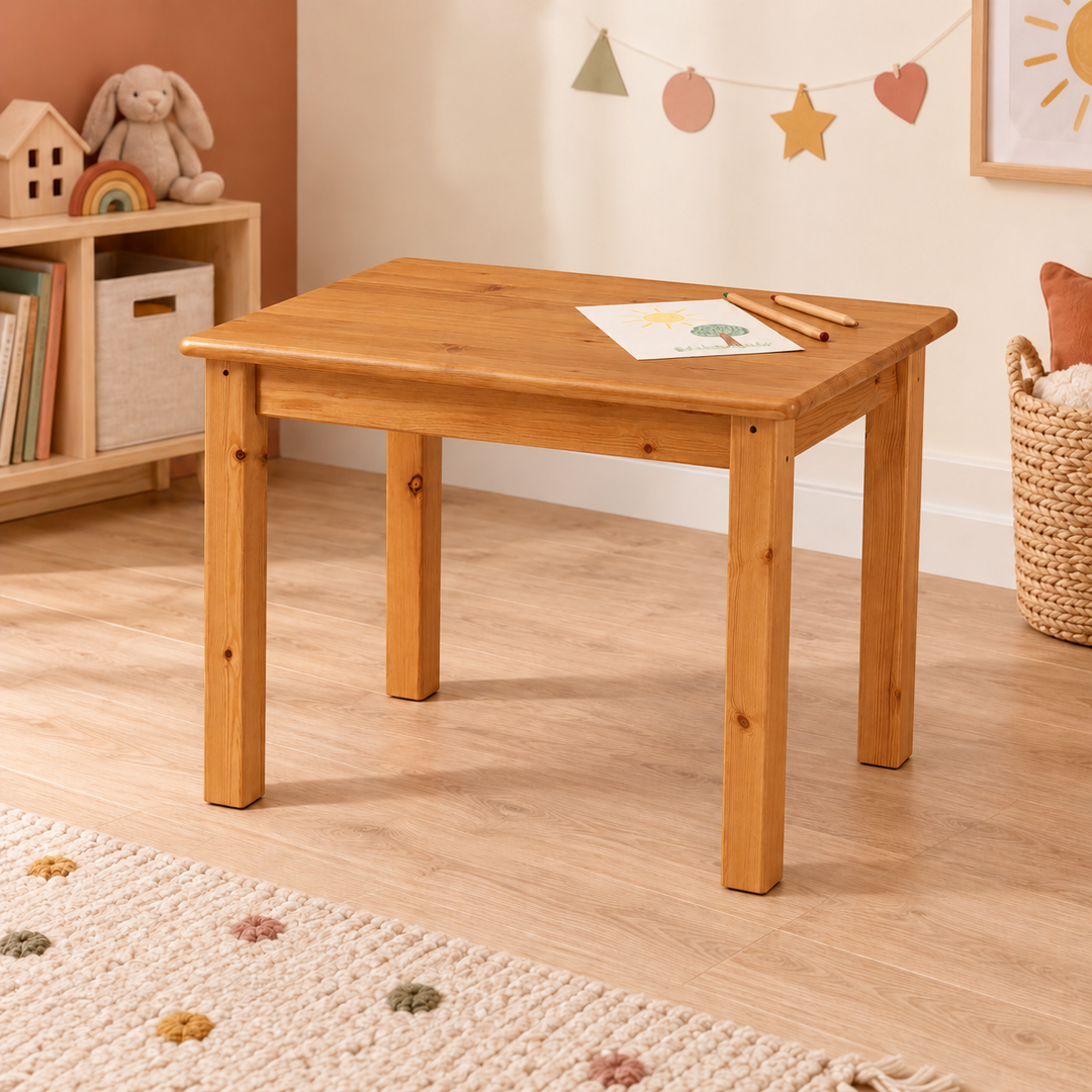 kiefer_massivholz_Leo kindertisch – antik kiefer