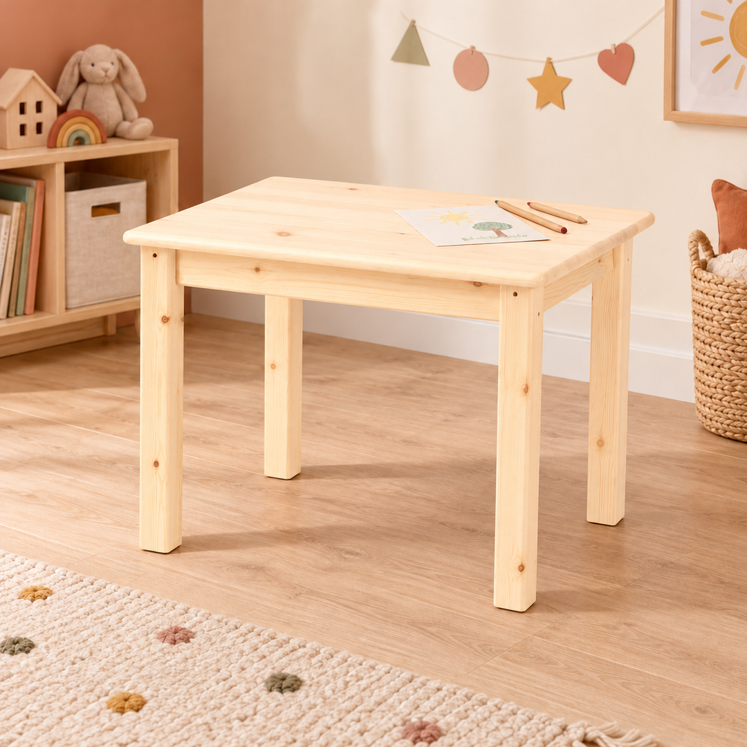 kiefer_massivholz_Leo kindertisch – unbehandelt