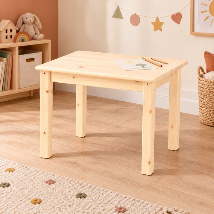kiefer_massivholz_Leo kindertisch – unbehandelt