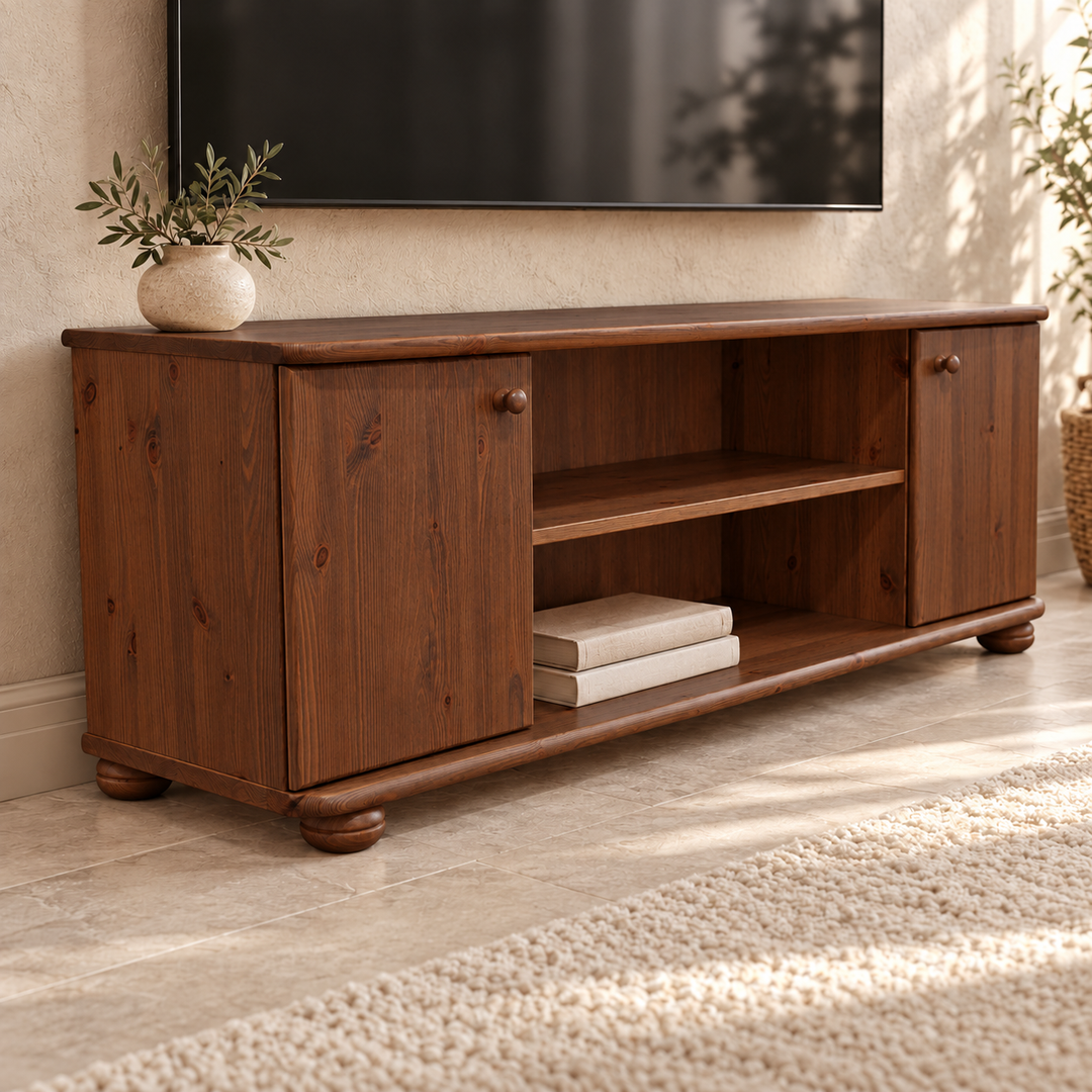 kiefer_massivholz_Leo TV-Lowboard Bio Kiefer Massivholz 131/151/171 – 100% nachhaltig und stilvoll kolonial