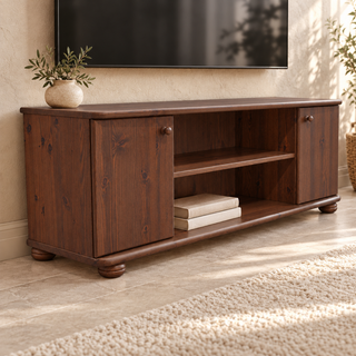 kiefer_massivholz_Leo TV-Lowboard Bio Kiefer Massivholz 131/151/171 – 100% nachhaltig und stilvoll nussbaum