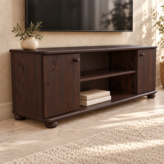 kiefer_massivholz_Leo TV-Lowboard Bio Kiefer Massivholz 131/151/171 – 100% nachhaltig und stilvoll wenge