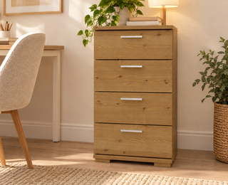 Nobis Kommode mit 4 Schubladen 74 cm – antik-kiefer im Wohnambiente