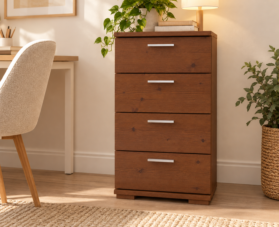 Nobis Kommode mit 4 Schubladen 74 cm – kolonial im Wohnambiente