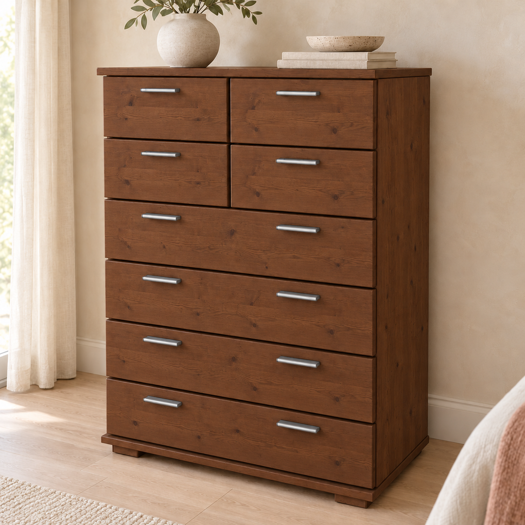 Nobis No-15-179 – Kolonial, Massivholzkommode im sonnigen Wohnambiente