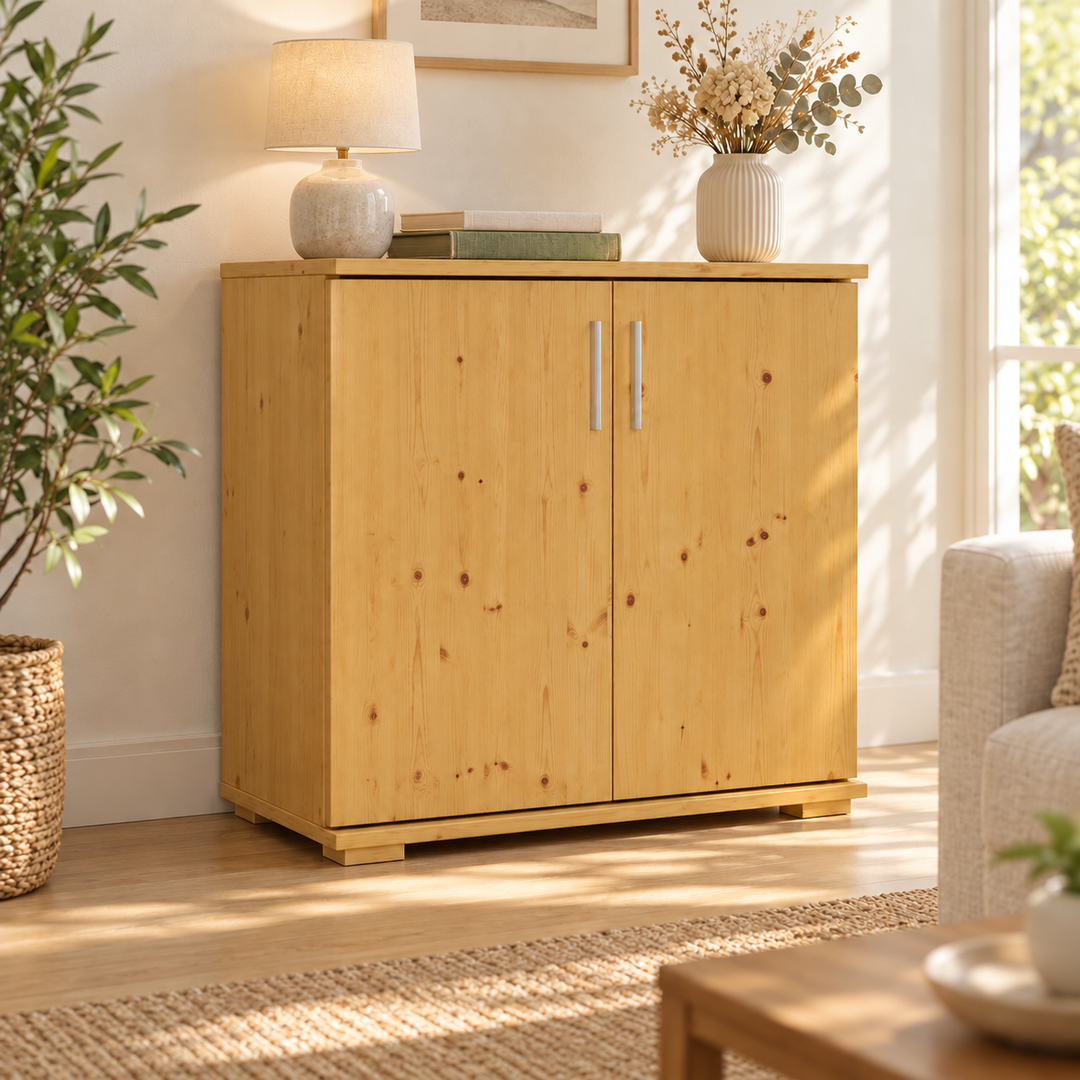 Nobis No-15-189 – Natur, Massivholzkommode im sonnigen Wohnambiente