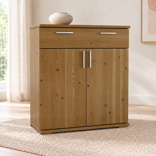 Nobis No-15-201 – Antik Kiefer, Massivholzkommode im sonnigen Wohnambiente