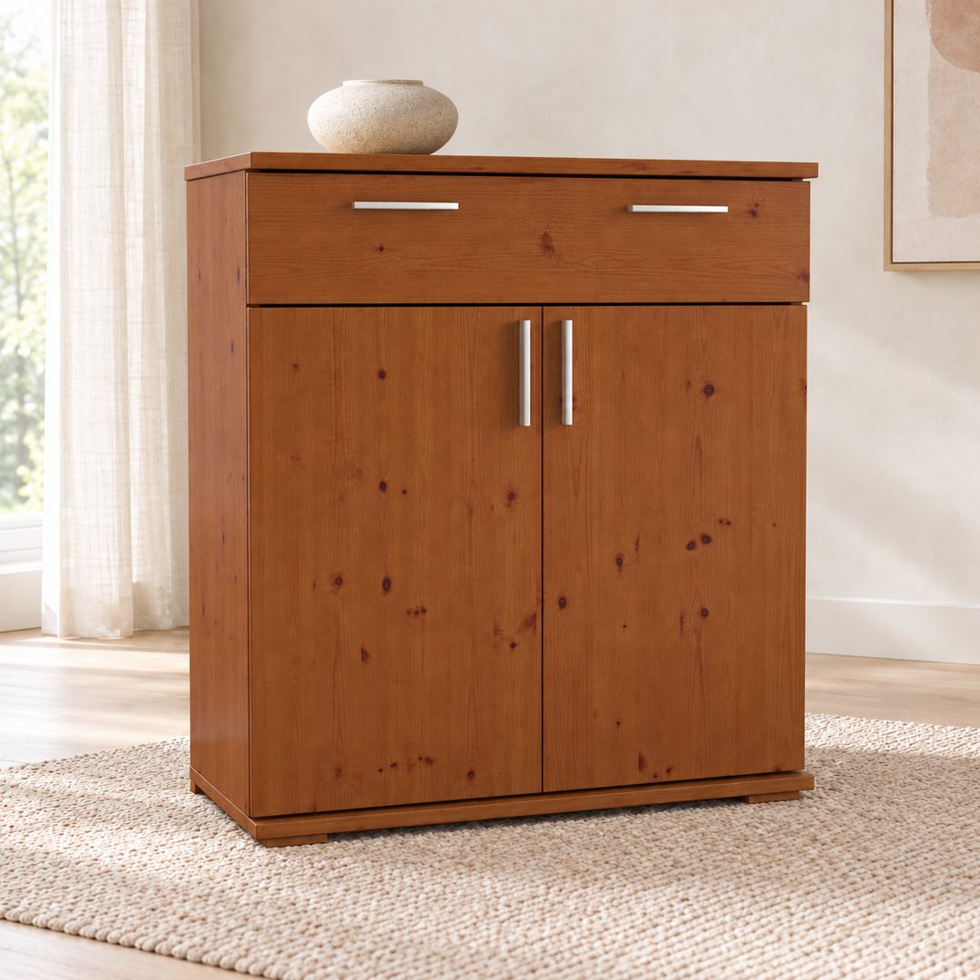 Nobis No-15-201 – Kirsch, Massivholzkommode im sonnigen Wohnambiente