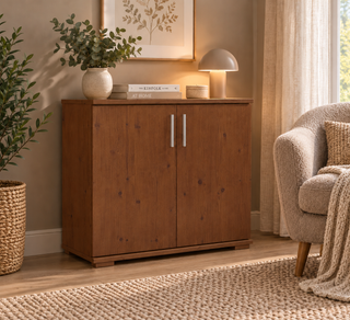 Nobis Kommode 2 tueren 74cm, 80 × 74 cm – Kolonial im sonnigen Wohnambiente