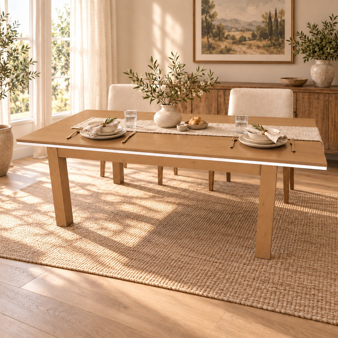 Nobis Esstisch No-17-100 – Capuccino – Kiefer massiv im sonnigen Wohnambiente