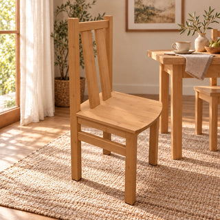 kiefer_massivholz_Nobis Stuhl No-40-100 – Capuccino im sonnigen Esszimmer
