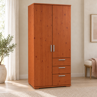 Nobis wardrobe001 – Kirsch / Schubladen rechte Seite, im sonnigen Wohnambiente