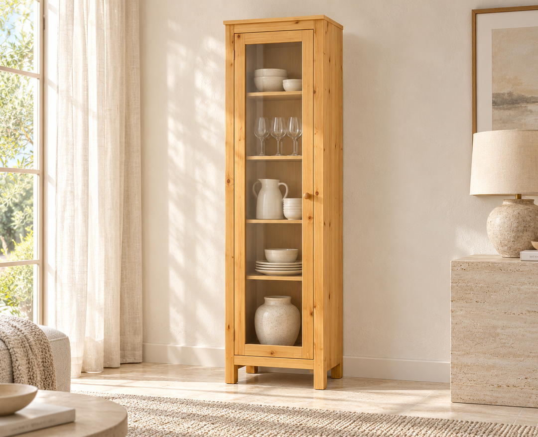 kiefer_massivholz_Silage Vitrine Kiefer Premium – Natur