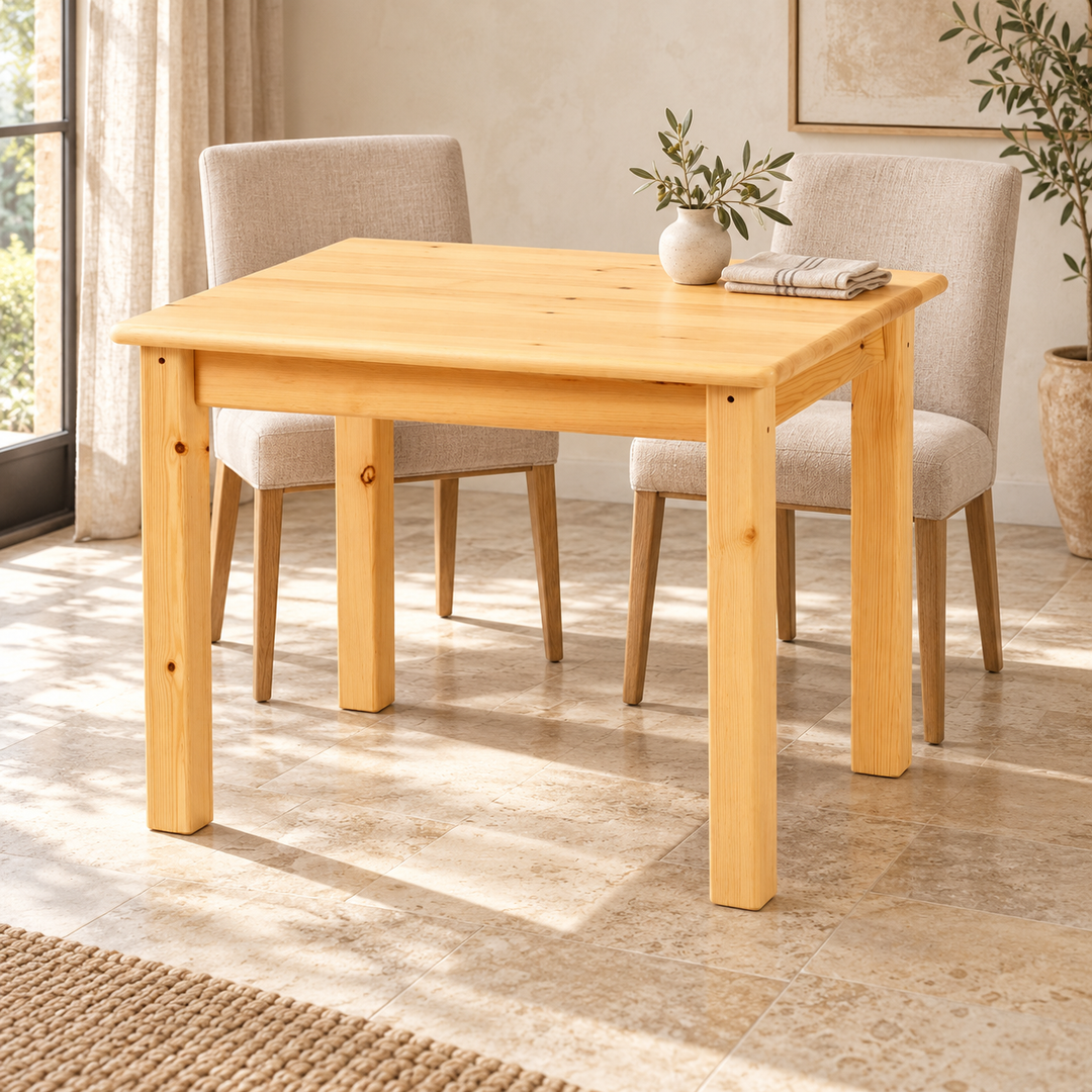 kiefer_massivholz_Esstisch aus Kiefer Massivholz Leo 80-180 cm