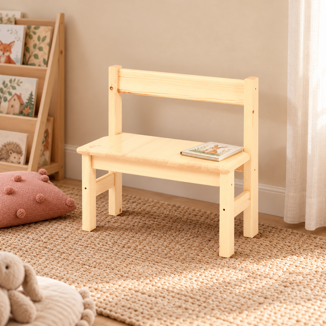 kiefer_massivholz_Leo Kinder-Bank Sitzbank aus Kiefer Massivholz