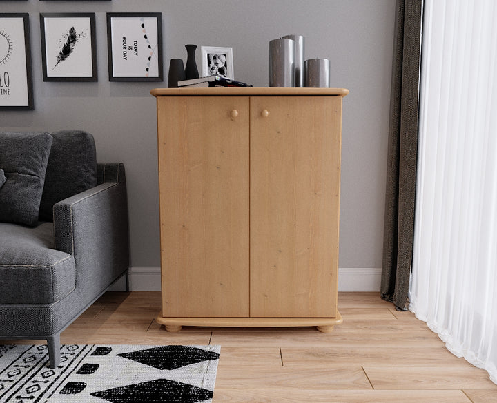 Anika Kommode 110er | Sideboard | Anrichte | 2-Türig mit Regalfächer | 100% Bio Kiefer Massivholz