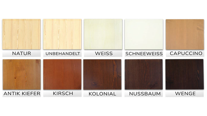 Vanessa Standregal mit Rückwand / Wandregal | 100% Bio Kiefer Massivholz - Kiefer Massivholz