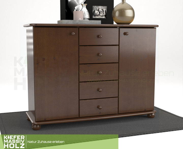 Anika dresser sideboard | Sideboard | 2-door | 5 drawers | 100% organic pine solid wood