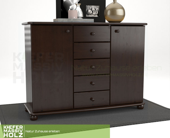 Anika dresser sideboard | Sideboard | 2-door | 5 drawers | 100% organic pine solid wood
