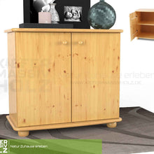Claudia Kommode Bio Kiefer | Massivholz Sideboard | 2-Türig Anrichte aus 100% Kiefer