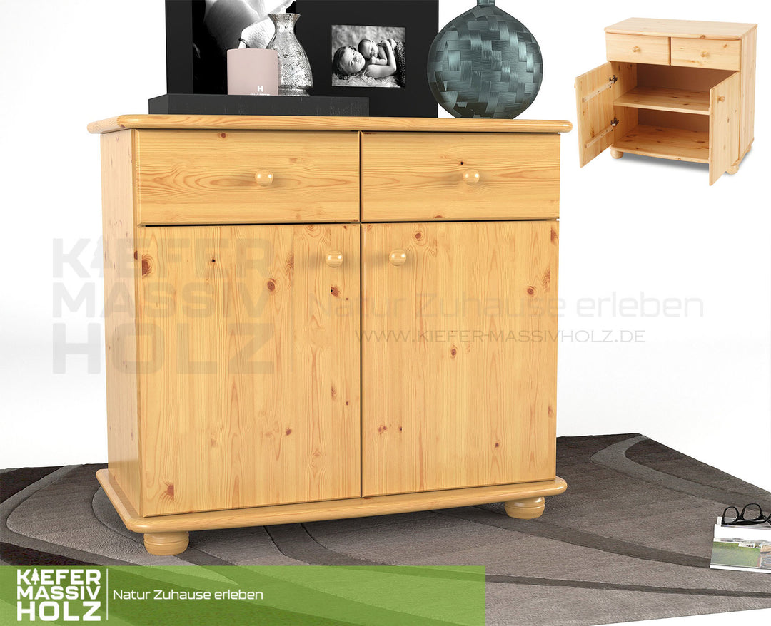 Claudia dresser sideboard | Sideboard | 2-door | 2 drawers | 100% organic pine solid wood