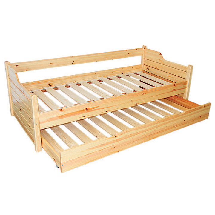 Guest bed single bed from 1 make 2 | natural wood | 100% organic pine solid wood